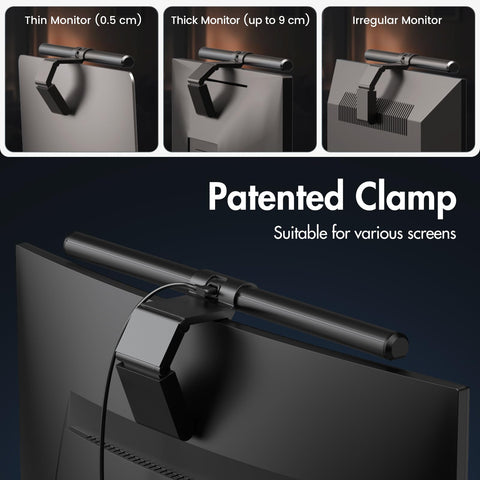 Quntis Monitor Light Bar tilted angle shows flexible positioning for precise lighting