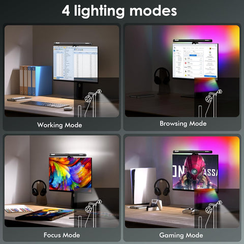 Quntis Monitor Light clip design attaches securely without screen damage.