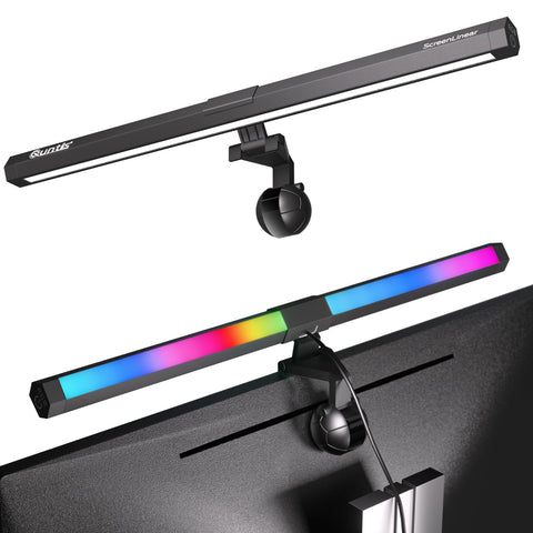 Quntis Monitor Light front light clarifies your desk for precise work and reduced eyestrain.