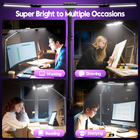 Quntis professional lighting supports longer, focused work sessions with comfortable light.