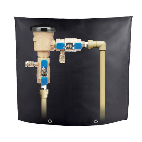 Quoyiyo Outdoor Backflow Insulation Cover on backflow valve for winter protection