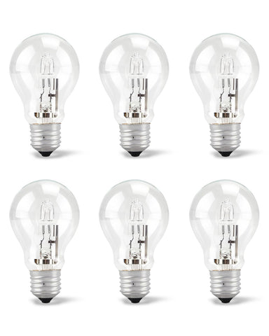 Quwfesudy A19 clear 43W bulb for energy-efficient home lighting.