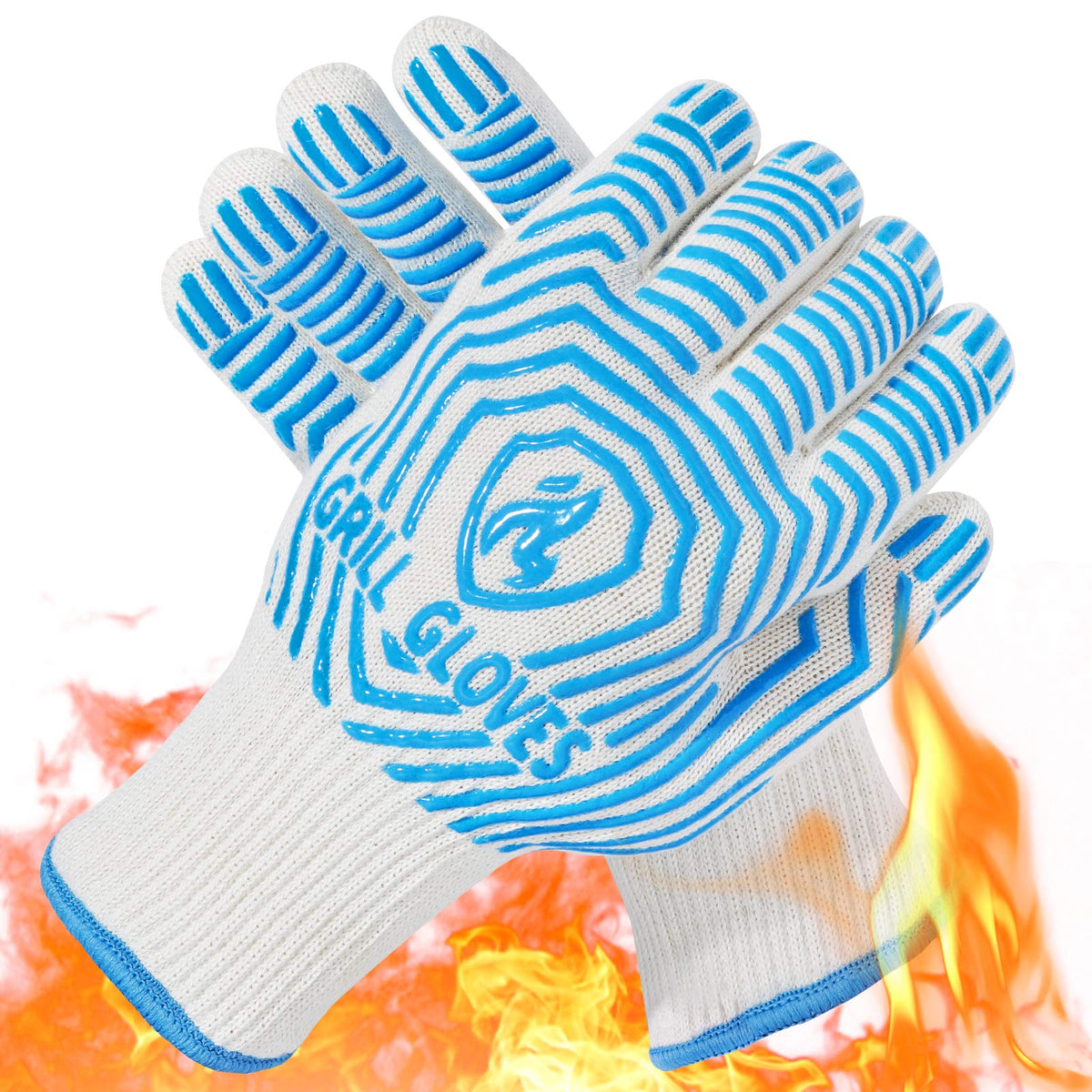 QUWIN BBQ gloves show 1472°F heat resistance for grilling tasks