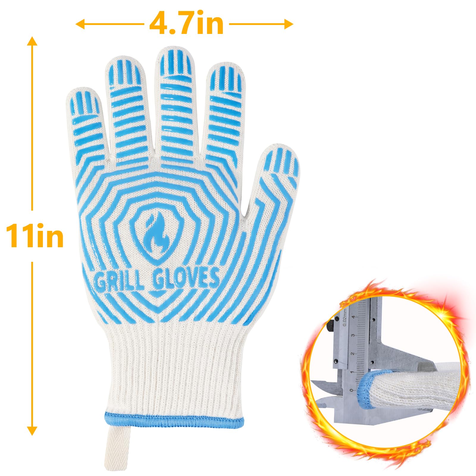QUWIN BBQ gloves suited for multi-purpose kitchen tasks like baking