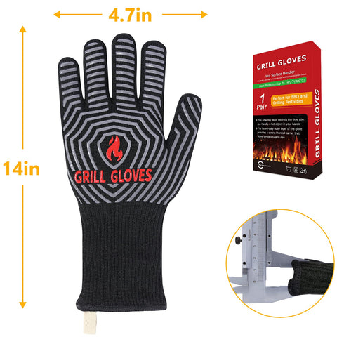 QUWIN BBQ Gloves ideal for multi-purpose use in grilling, baking, and fireplace activities.