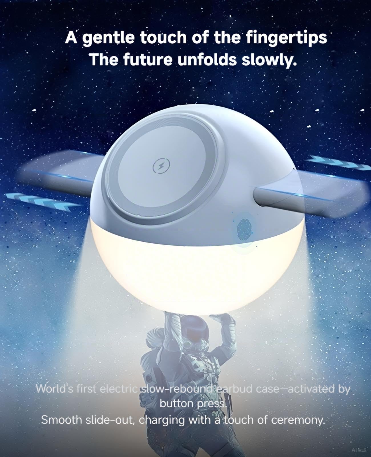 QUZUDN Moon Lamp magnetic alignment for stable charging placement