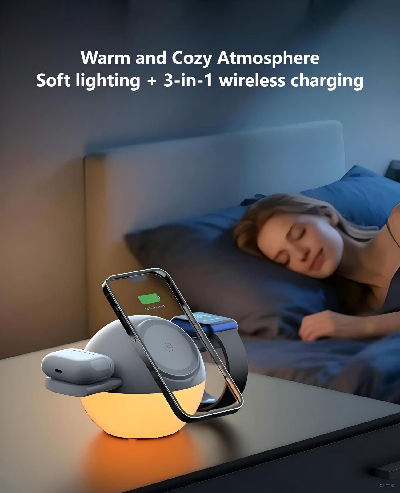 QUZUDN Moon Lamp touch-control panel for quick light adjustments
