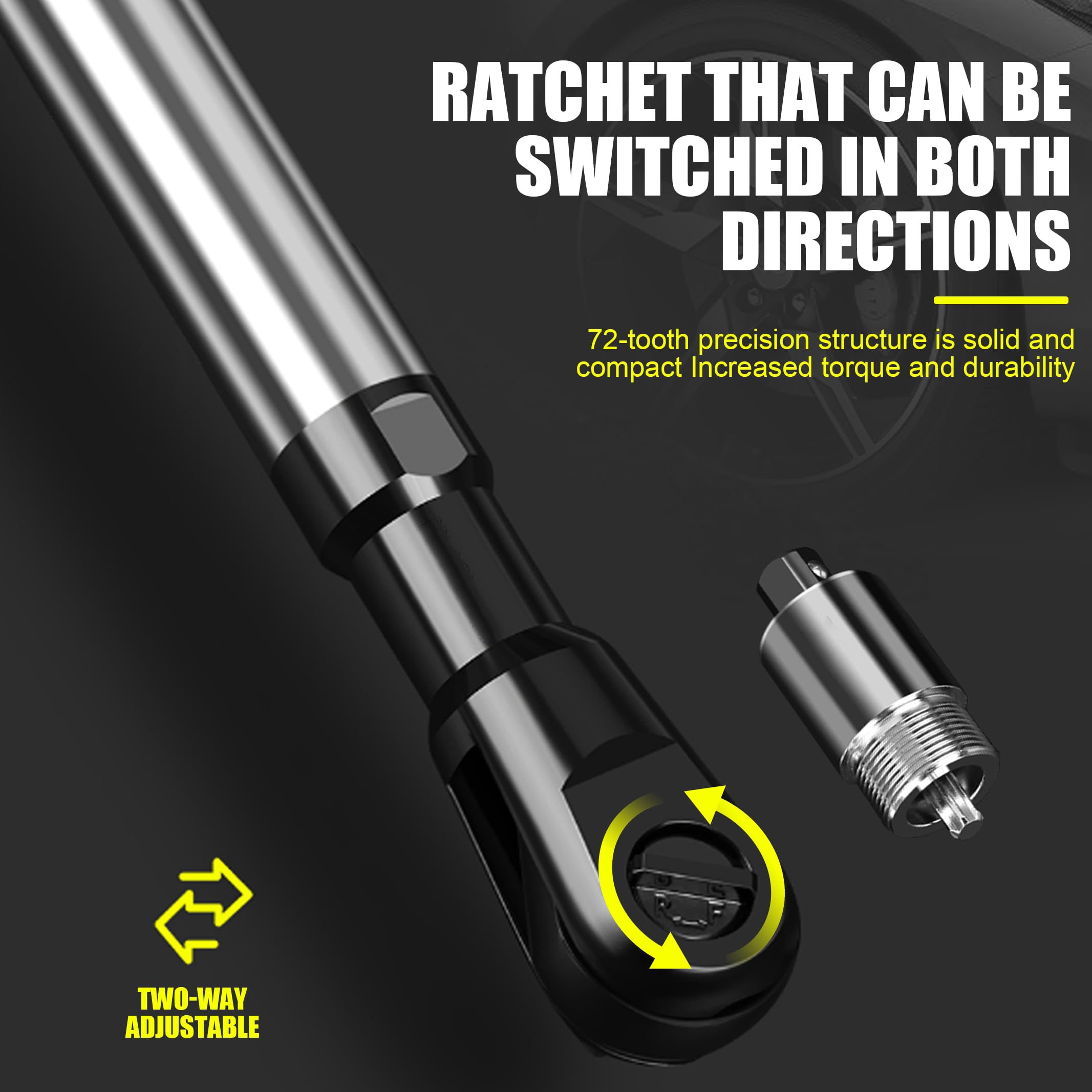 QVIKPMU offset extension wrench conversion heads expand socket options.