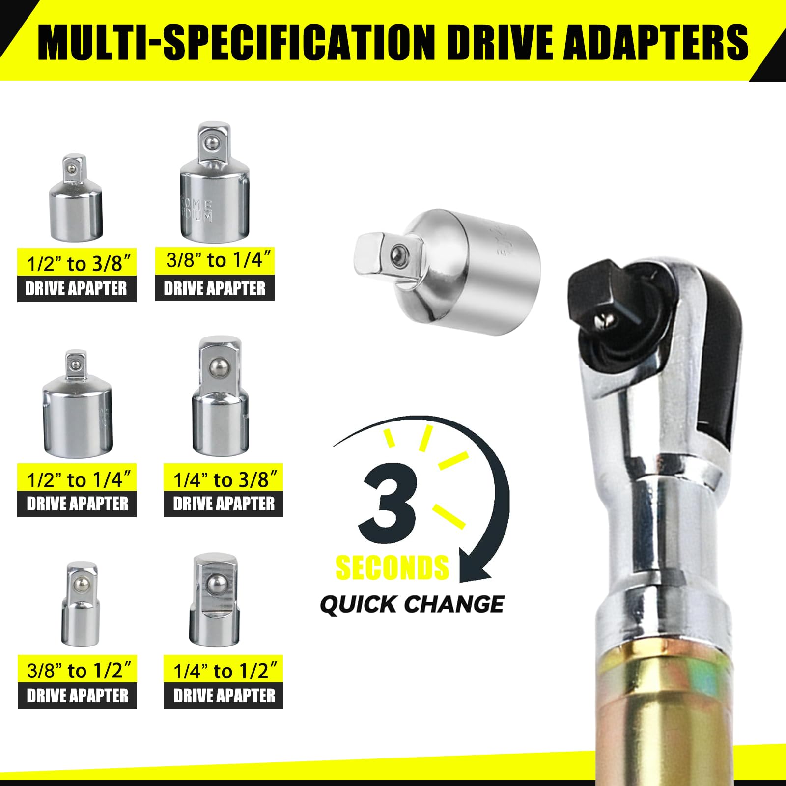 QVIKPMU Offset Extension Wrench ergonomic silicone handle reduces fatigue and improves grip.