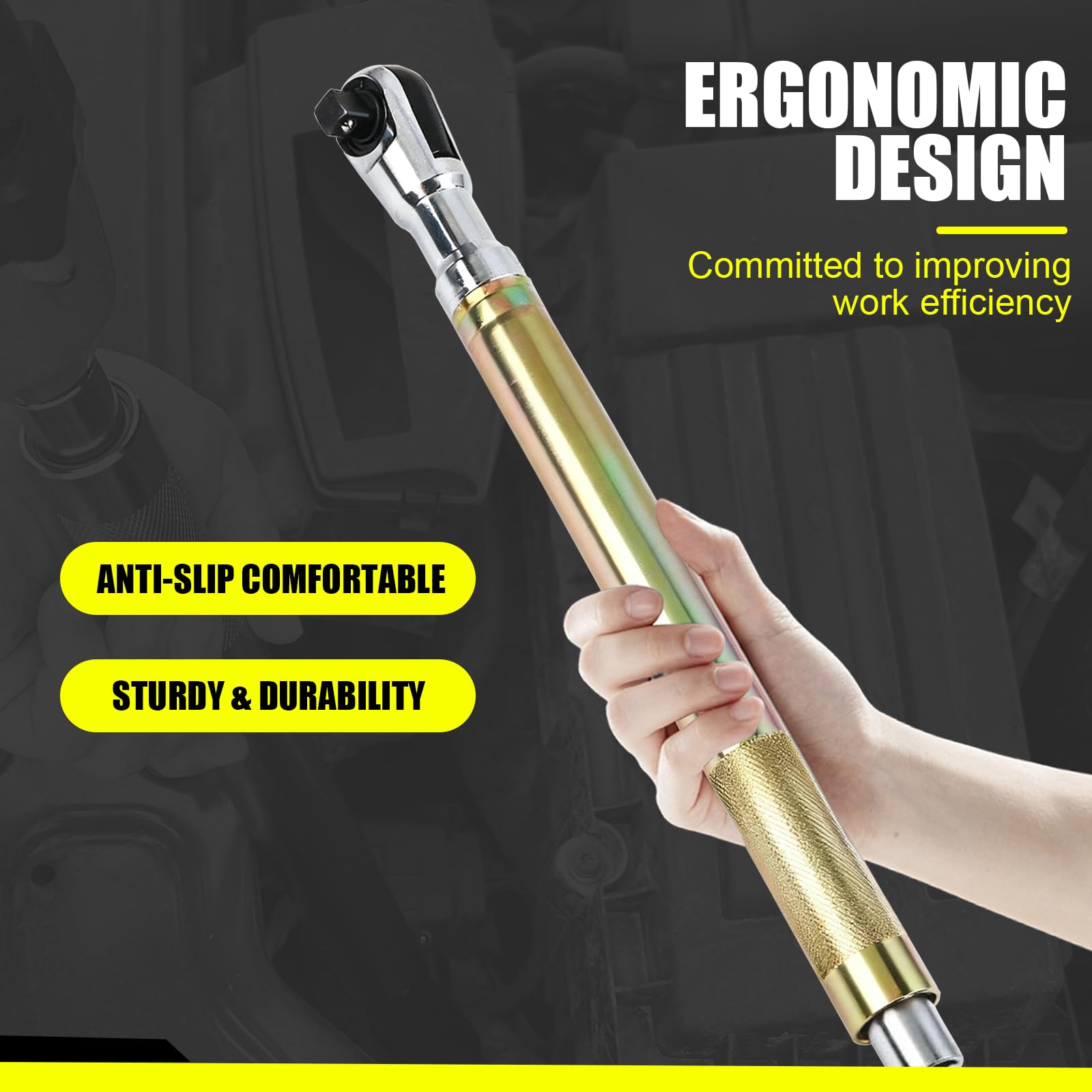 QVIKPMU Offset Extension Wrench tight-space-access demonstrates flexible reach for stubborn bolts.