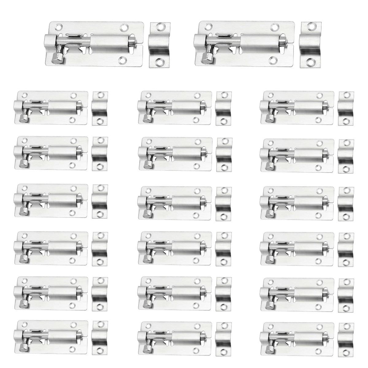 QWAQi barrel bolt latch 3in packaged for quick outdoor installation and security