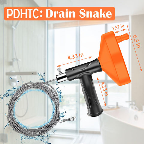 Qwatuy ergonomic pistol grip for comfortable clog removal