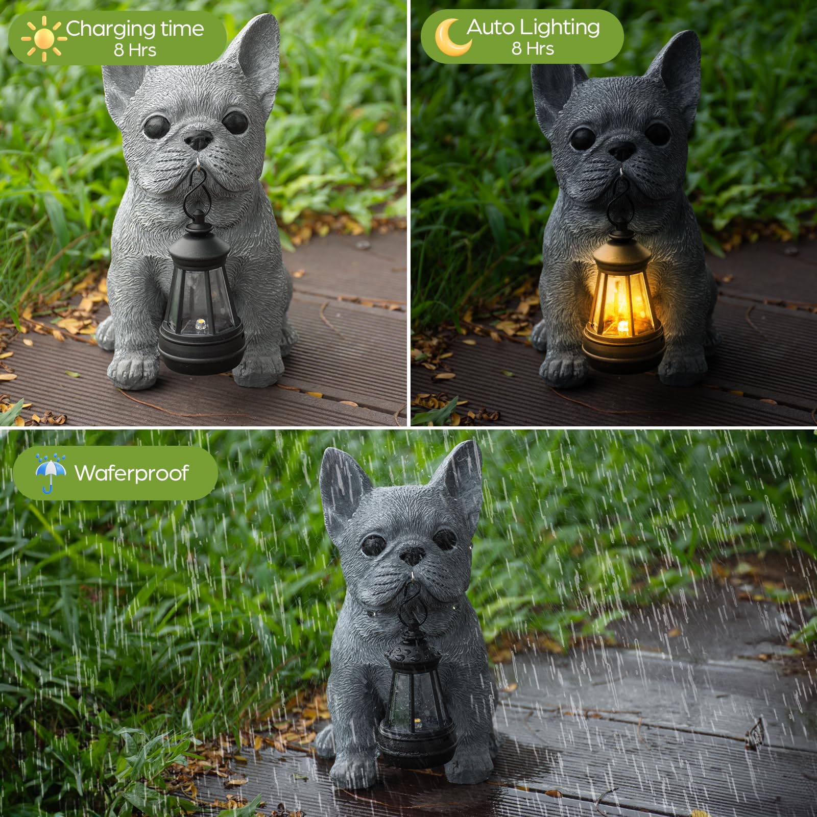Qwifyu indoor-outdoor dog ornament light enhances windowsills and living spaces