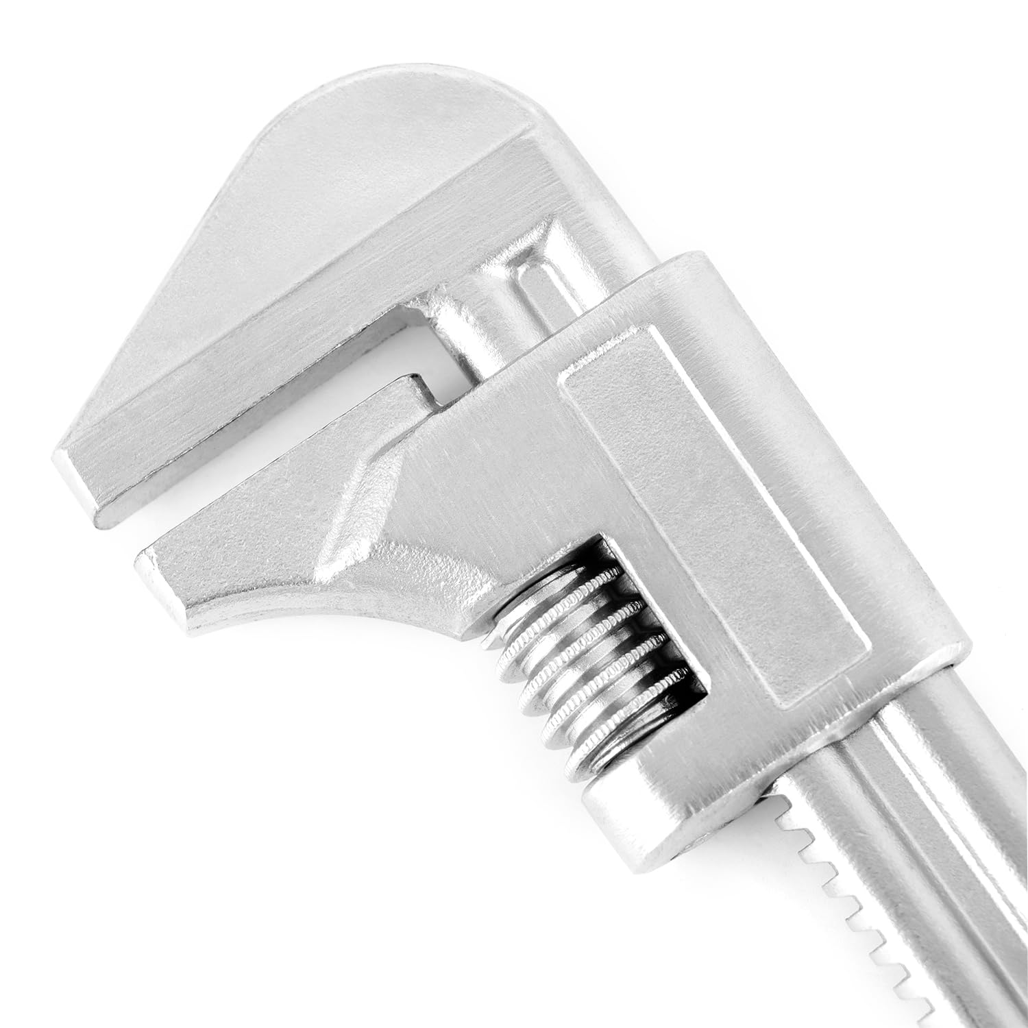 QWORK 11-inch wrench shows 3-inch opening for versatile fasteners in workshops.