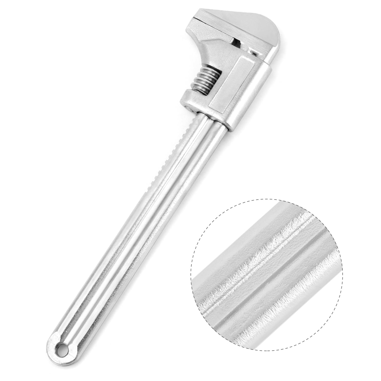 QWORK 11-inch wrench ergonomic handle for comfortable control during maintenance.