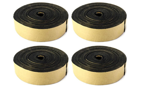 QWORK 2in wide insulation tape demonstrates thickness and secure fit around pipes.
