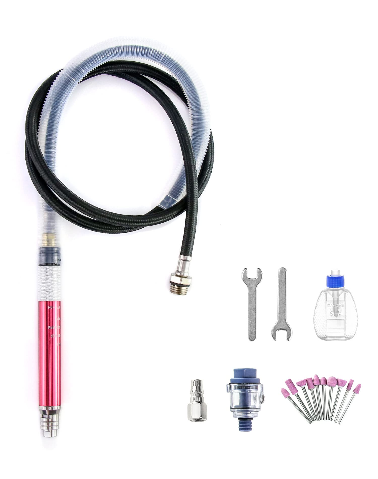 QWORK 44-inch flexible hose supports reach and mobility.