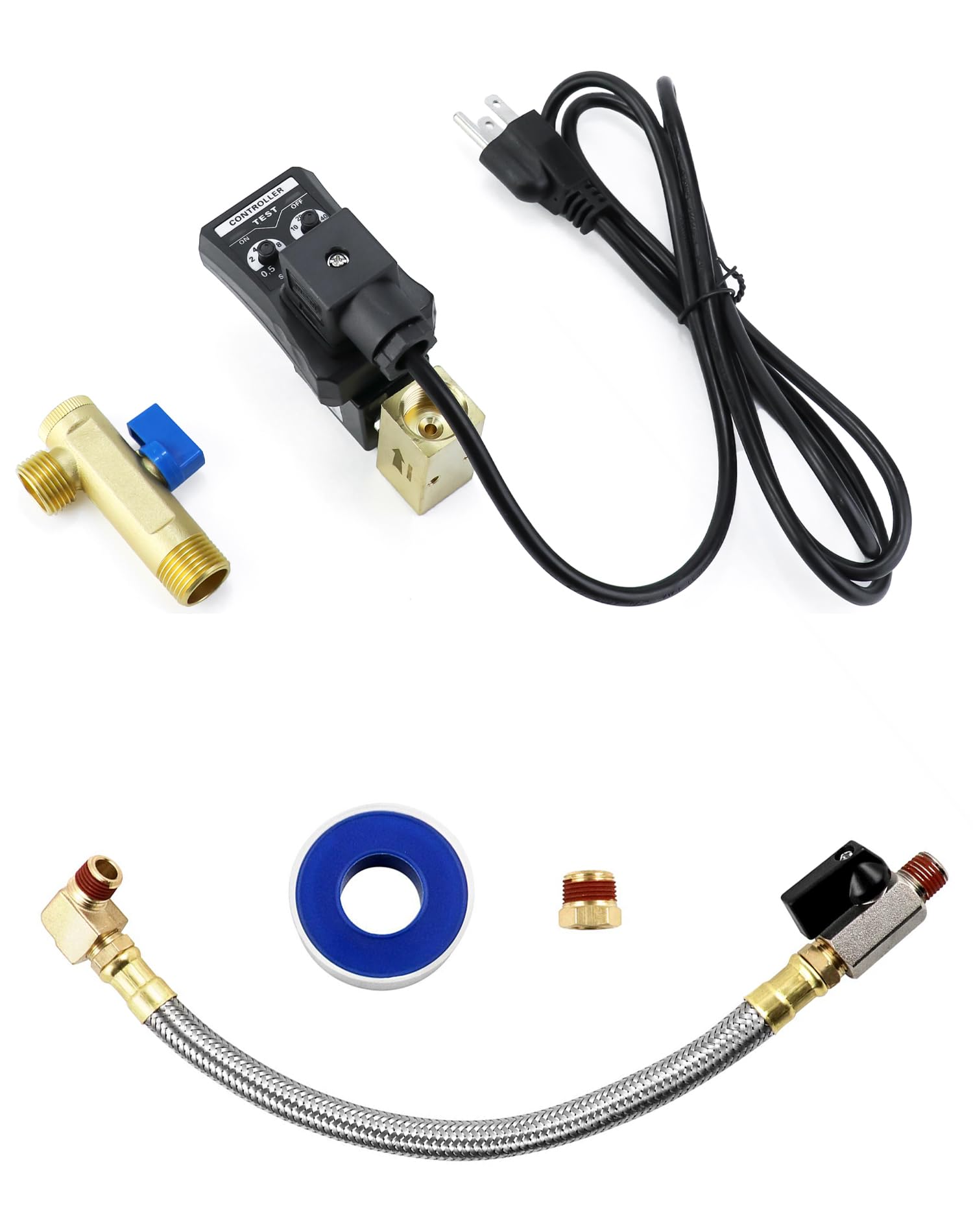 AC power plug for 110–120V operation on the QWORK valve