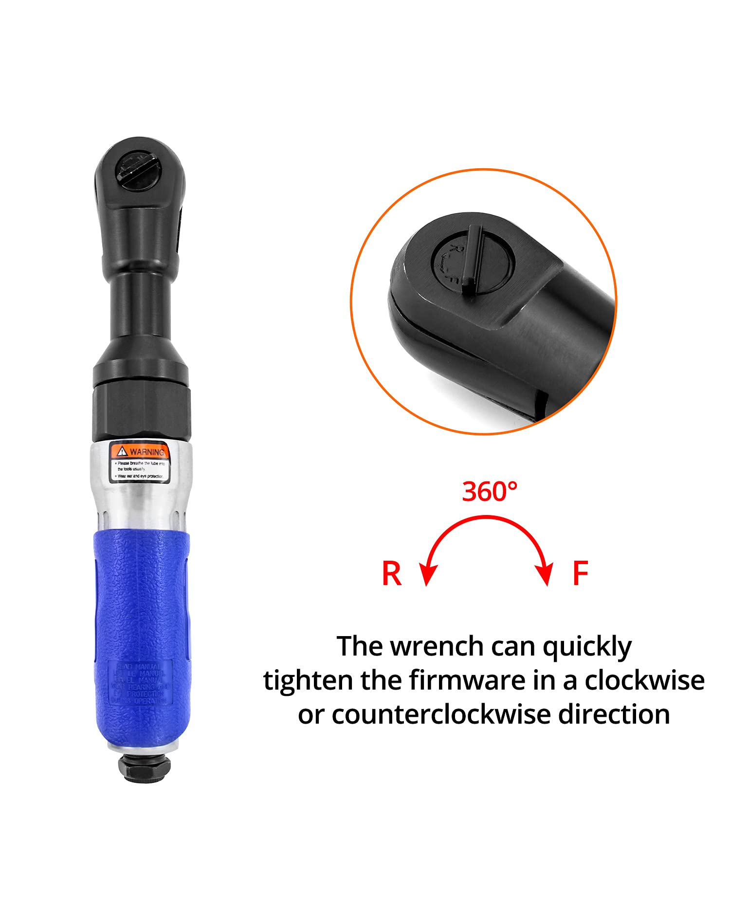 QWORK Air Ratchet Wrench in use for fast assembly tasks