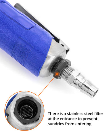 QWORK Air Ratchet Wrench rear exhaust design for clean workspace