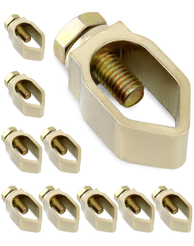 QWORK corrosion-resistant copper alloy clamp withstands outdoor use.
