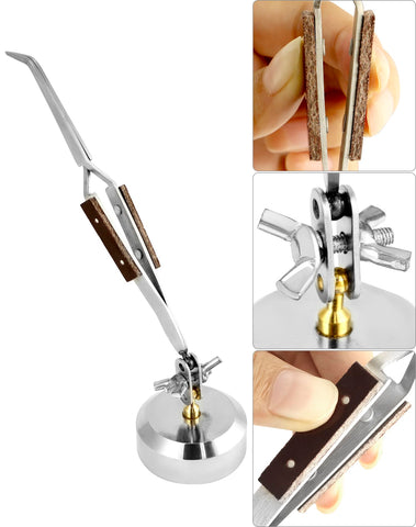 QWORK cross locking tweezers securely clip components during assembly.