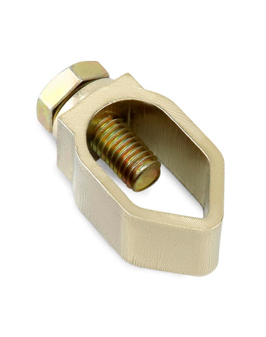 QWORK direct burial clamp used in real-world grounding projects.