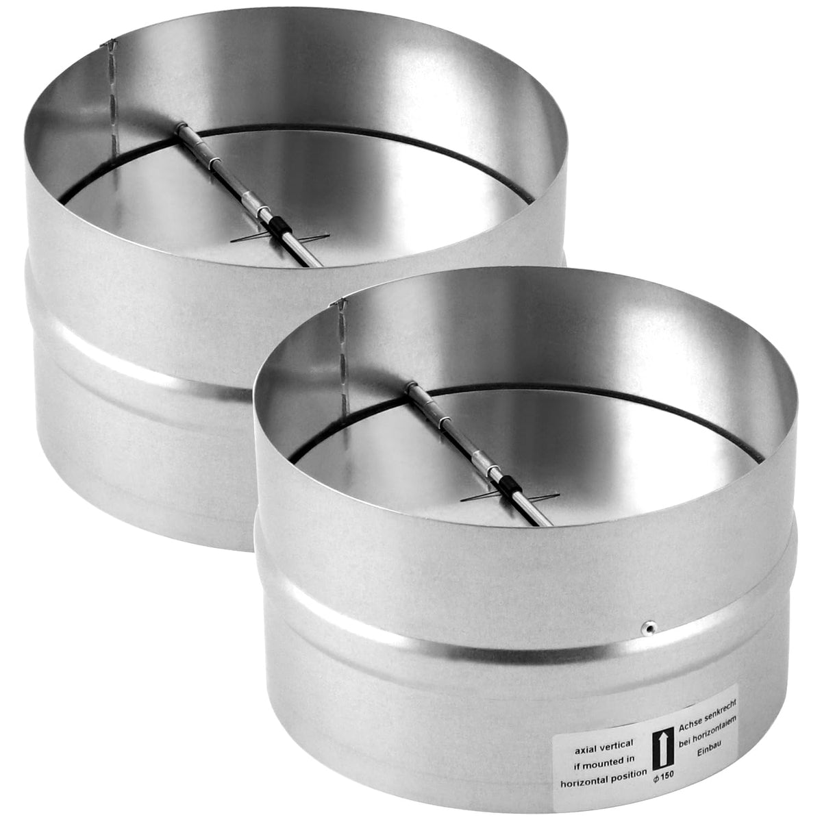 QWORK Draft Blocker 6-Inch damper front view with auto-opening valve.