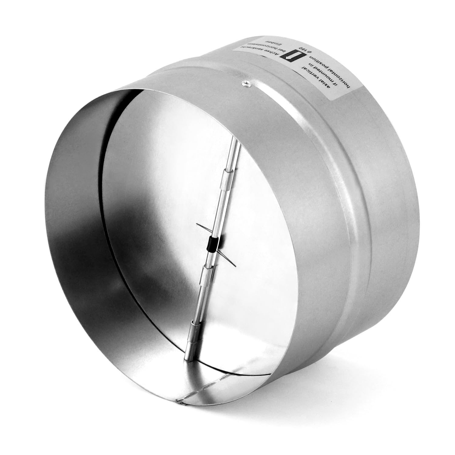 QWORK Draft Blocker 6-Inch damper side view for compact retrofits.