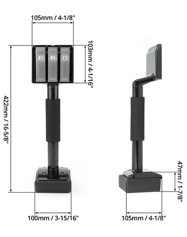 QWORK Economy Carpet Knee Kicker teeth-forward-angled detail enabling secure edge alignment