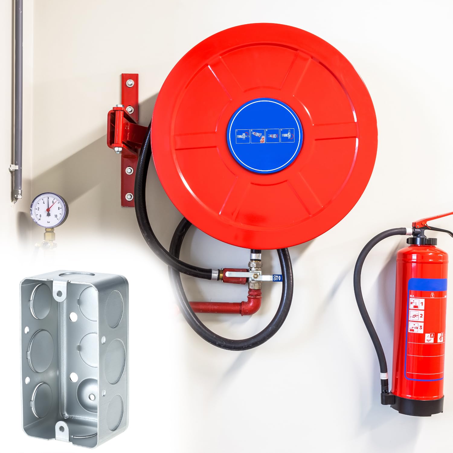 QWORK fire-rated compatibility label indicating 2-hour wall safety.