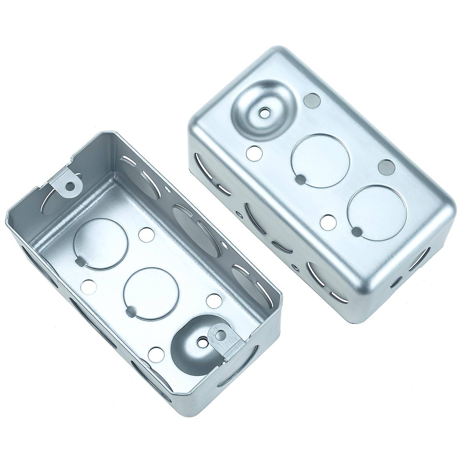 QWORK 12-pack side knockout view highlighting ten 1/2 inch knockouts.