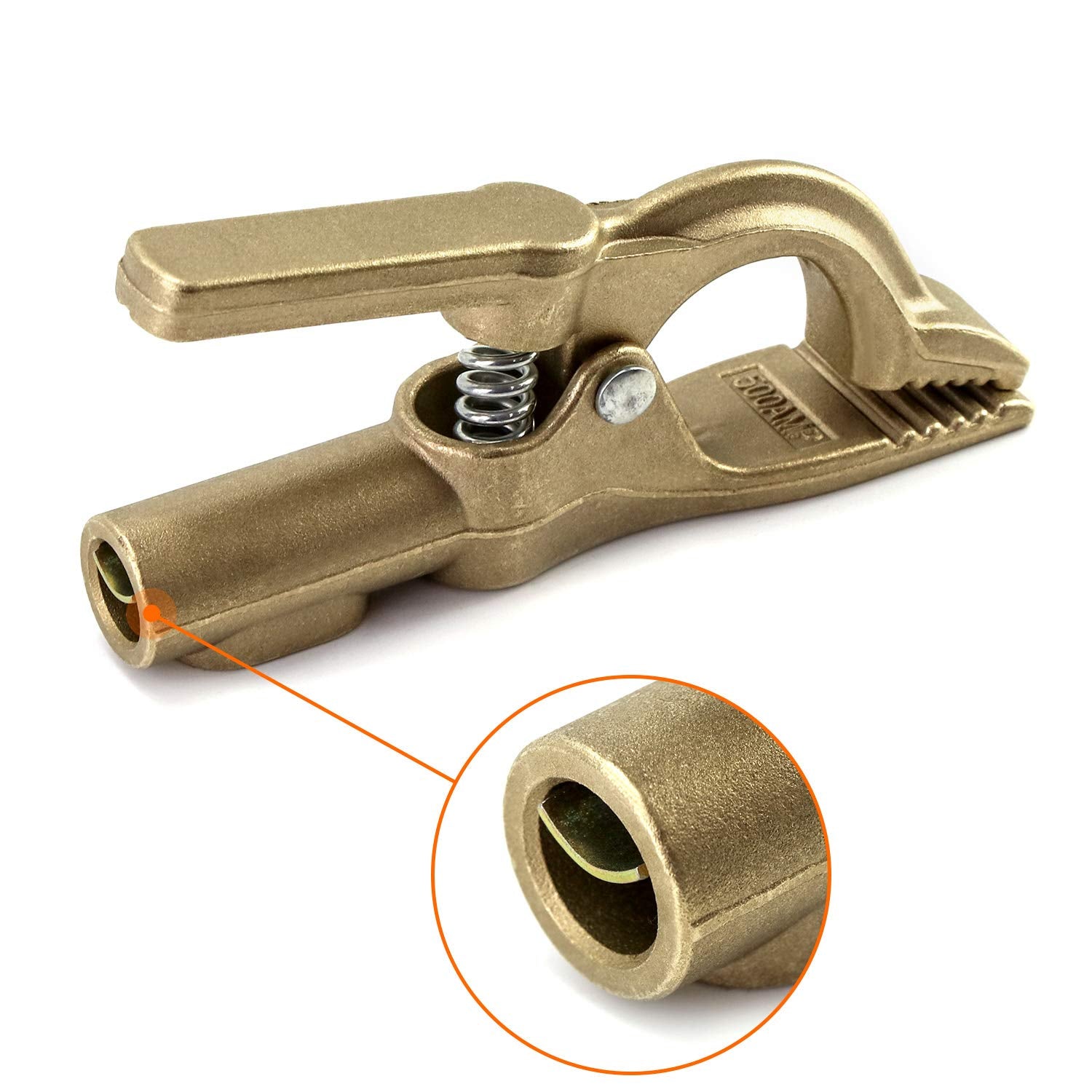 QWORK ground clamp used with argon welding for versatile equipment compatibility