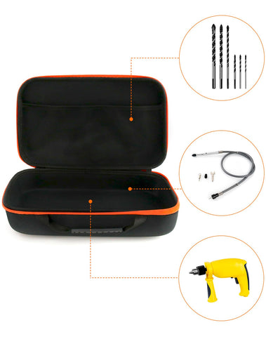 QWORK hard storage case in a workshop setup ready for transport