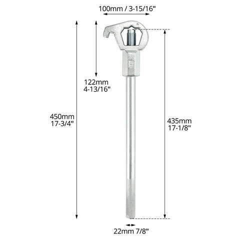 QWORK hydrant wrench durable construction for demanding environments