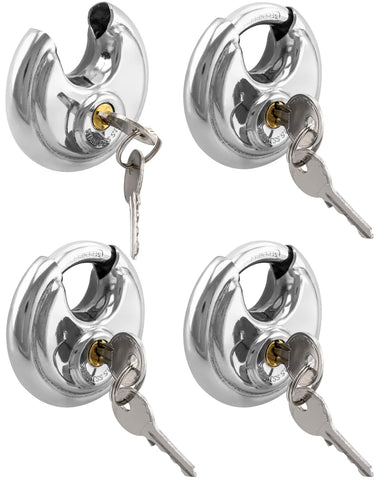 QWORK keyed-alike four-pack with two keys per lock for convenience.