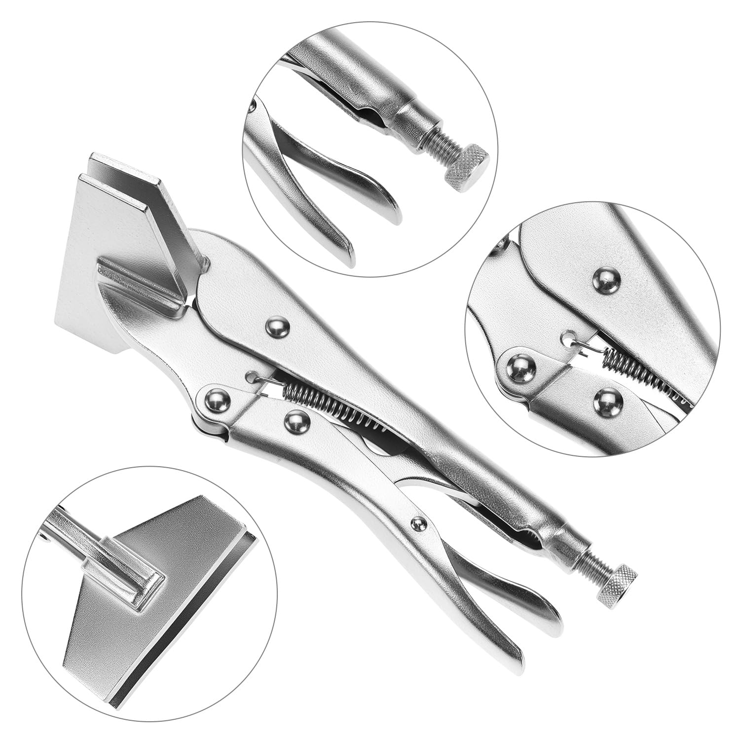 QWORK locking sheet metal clamp 8in heat-treated alloy steel delivers lasting performance