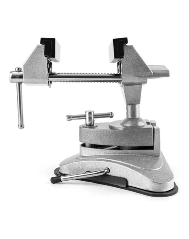 QWORK mini table suction vise T-bar fastening allows fine tightening