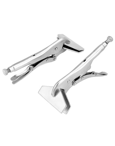QWORK nickel-plated clamp provides durable sheet metal performance.