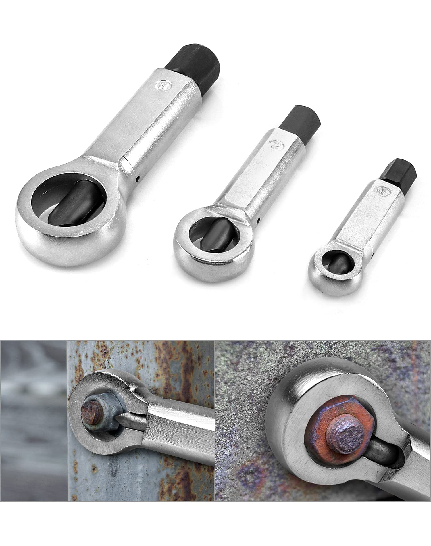 QWORK nut remover 9-12mm size handles damaged bolts.