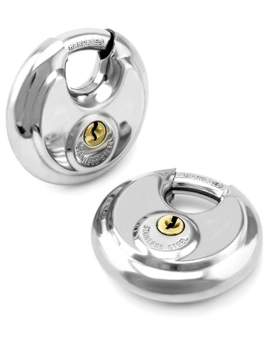 QWORK padlock 2-3/4 inch wide body for compact security.