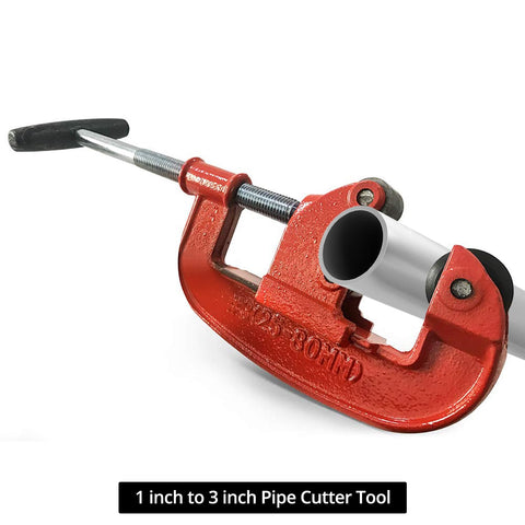 QWORK pipe cutter cutting range 1-3in pipes for versatile projects.