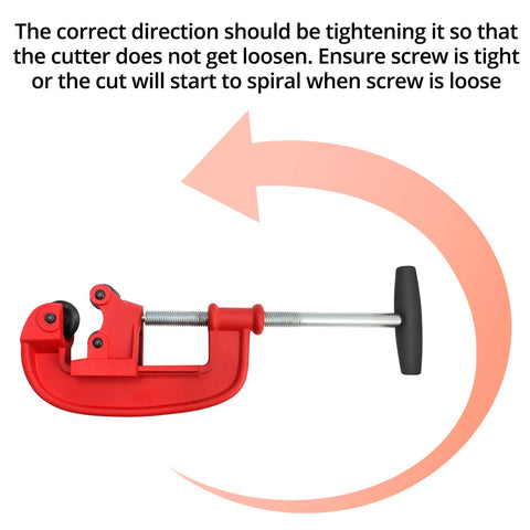 QWORK pipe cutter handle-precision demonstrates smooth-thread control during tightening.