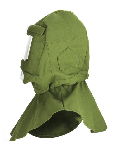 QWORK Hood Cap front shield offers wide visibility during rough tasks
