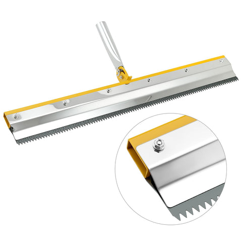 QWORK rake aids even material distribution across the surface.