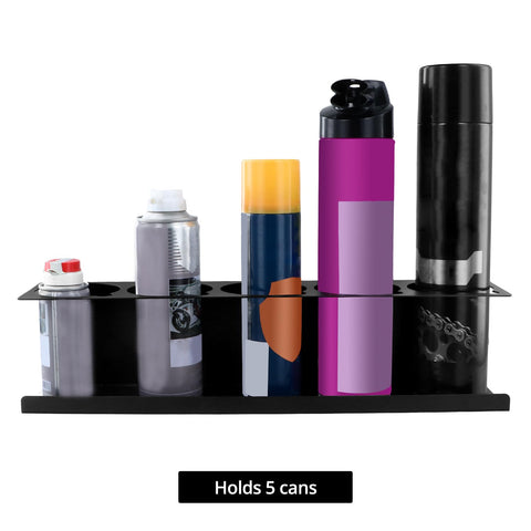 QWORK 20-can capacity rack ideal for workshop organization and clutter reduction.