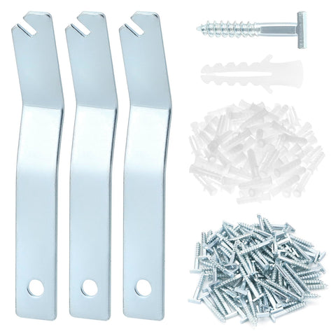 QWORK T-Screw Security Hangers with 100 screws protect frames without damage