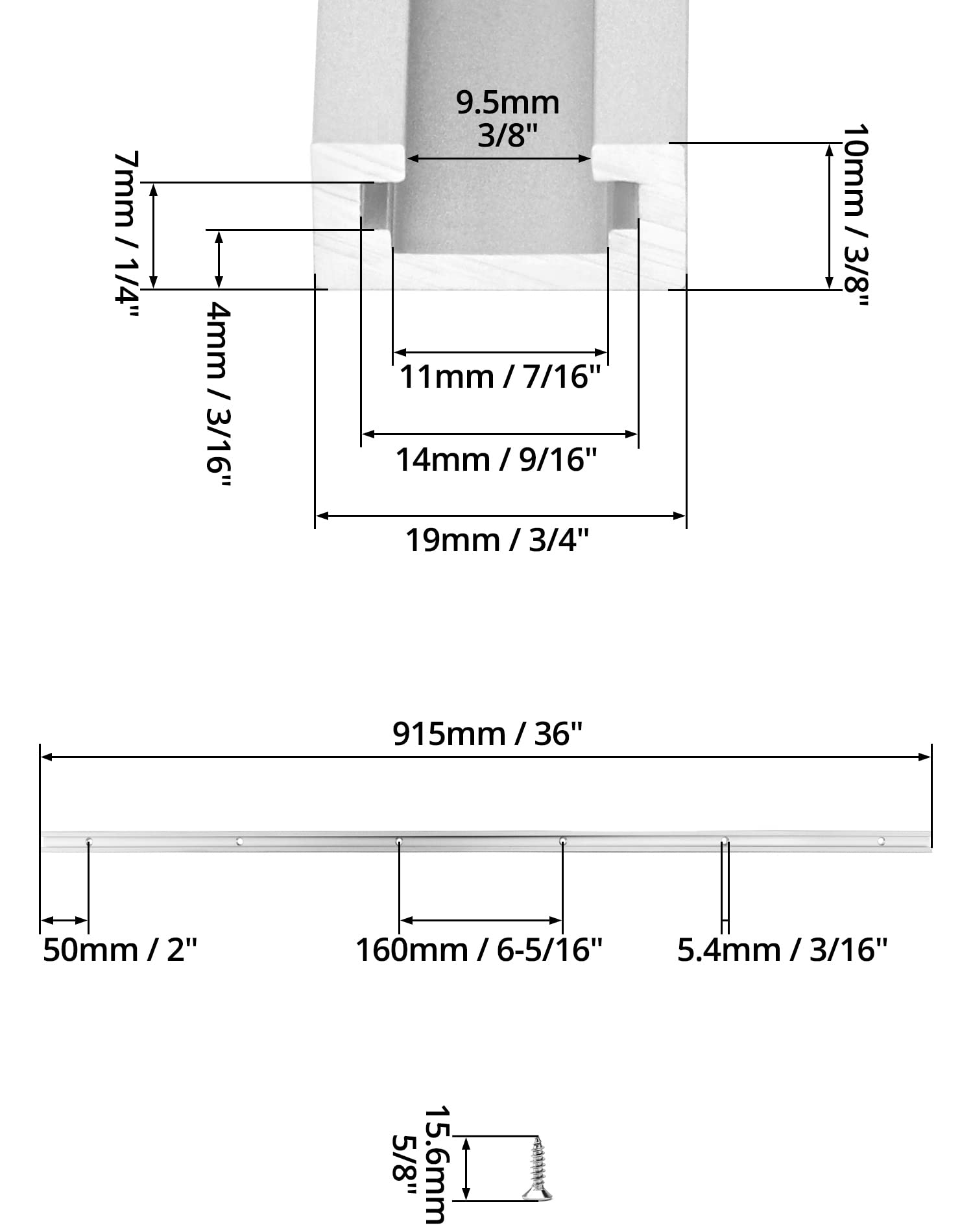 QWORK T track hardware and screws for quick mounting