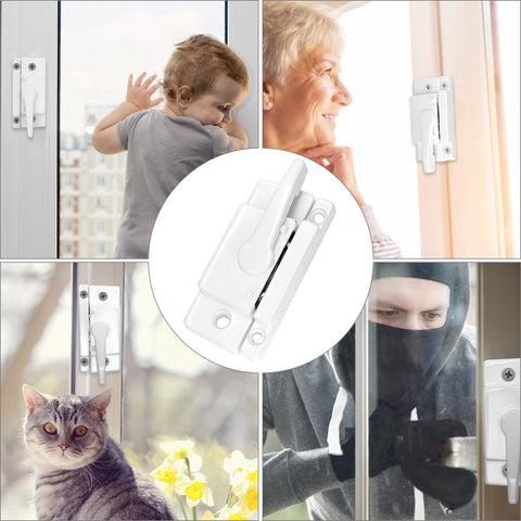 QWORK vertical and horizontal window lock suitable for double hung windows.