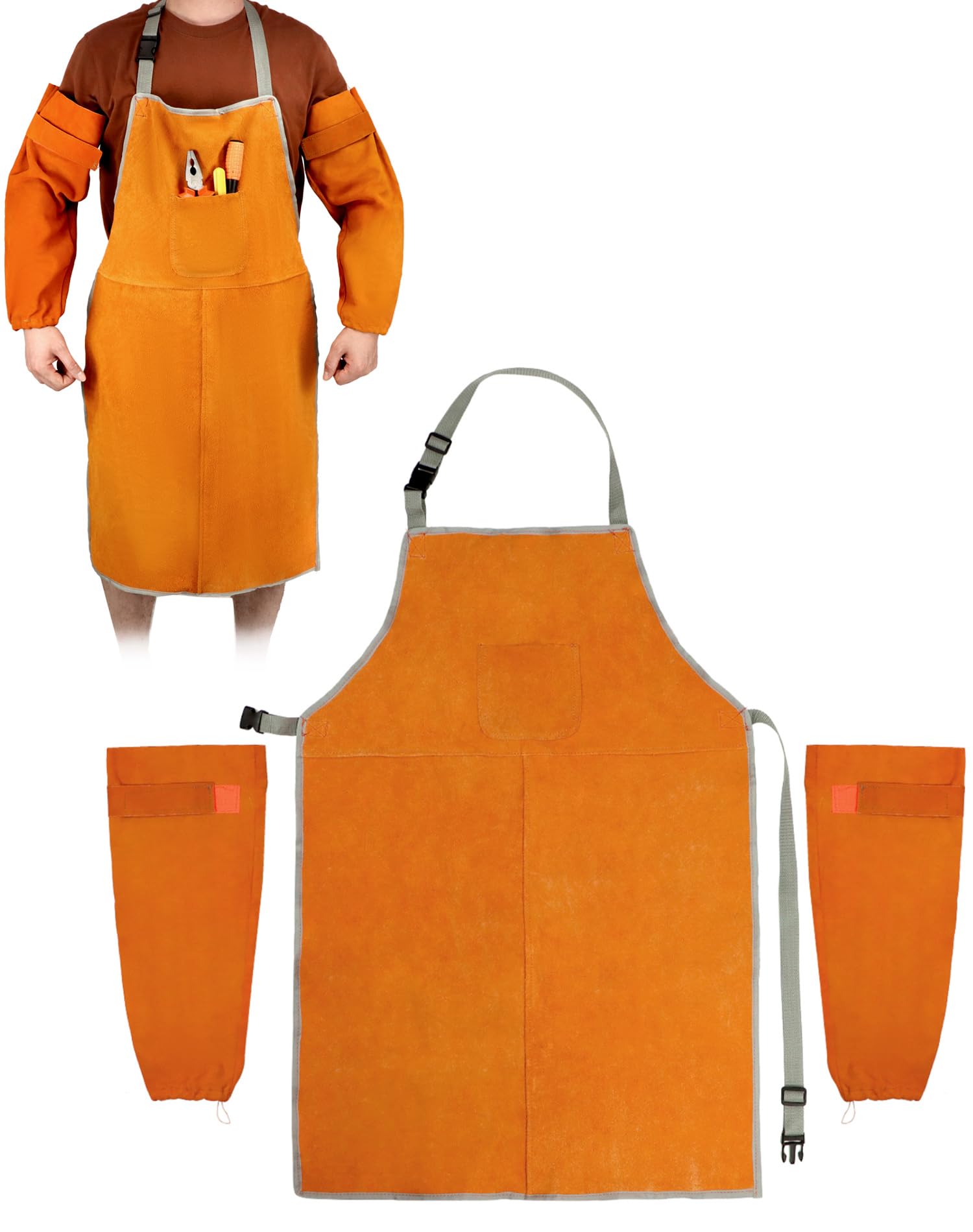 QWORK protective set suitable for BBQ and fireplace duties.